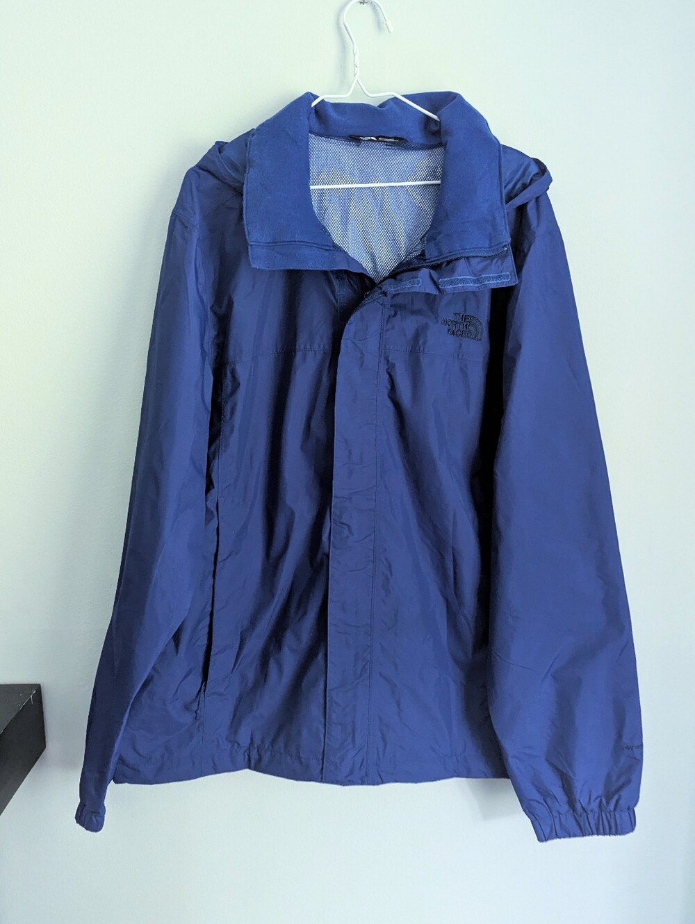 The North Face Men's XL Resolve 2 Wind Breaker DryVent 2L Light Jacket Blue Hood